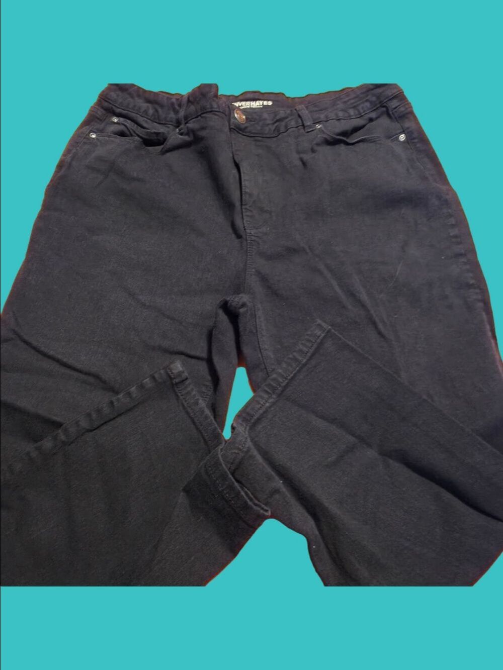 4/$25 Deal! Denver Hayes Black Curve-Tech High Rise Cropped Jeans